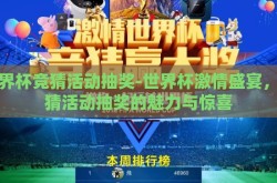 世界杯竞猜活动抽奖-世界杯激情盛宴，竞猜活动抽奖的魅力与惊喜