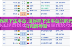 世界杯下注平台-世界杯下注平台的多元化与风险考量