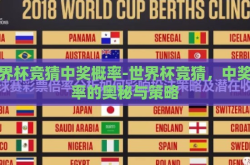 世界杯竞猜中奖概率-世界杯竞猜，中奖概率的奥秘与策略