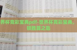 世界杯竞彩宝典pdf-世界杯竞彩宝典，解锁胜算之匙