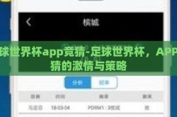 足球世界杯app竞猜-足球世界杯，APP竞猜的激情与策略