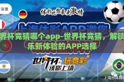 世界杯竞猜哪个app-世界杯竞猜，解锁娱乐新体验的APP选择