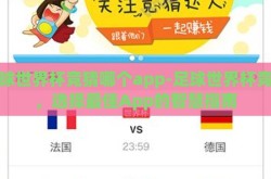 足球世界杯竞猜哪个app-足球世界杯竞猜，选择最佳App的智慧指南