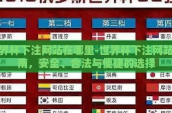 世界杯下注网站在哪里-世界杯下注网站指南，安全、合法与便捷的选择
