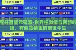世界杯有奖竞猜表-世界杯激情与智慧的碰撞，有奖竞猜表的前世今生