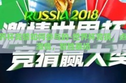 世界杯竞猜如何参与的-世界杯竞猜，点燃激情，智胜赛场