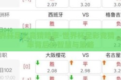 世界杯足彩竞猜赔率-世界杯足彩竞猜，赔率背后的智慧与策略
