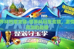 世界杯冠军竞猜-世界杯冠军竞猜，激情与预测的碰撞