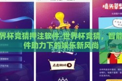 世界杯竞猜押注软件-世界杯竞猜，智能软件助力下的娱乐新风尚