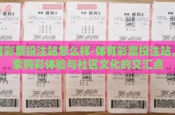体育彩票投注站怎么样-体育彩票投注站，探索购彩体验与社区文化的交汇点