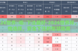 2026世界盃哪裡下注最好-2026世界杯，理性选择，安全下注的智慧指南