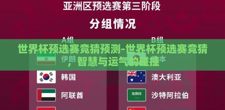 世界杯预选赛竞猜预测-世界杯预选赛竞猜，智慧与运气的碰撞