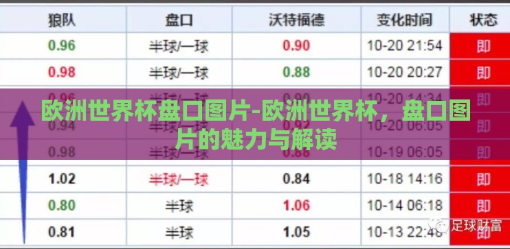 欧洲世界杯盘口图片-欧洲世界杯,盘口图片的魅力与解读 欧洲世界杯盘口图片-欧洲世界杯,盘口图片的魅力与解读