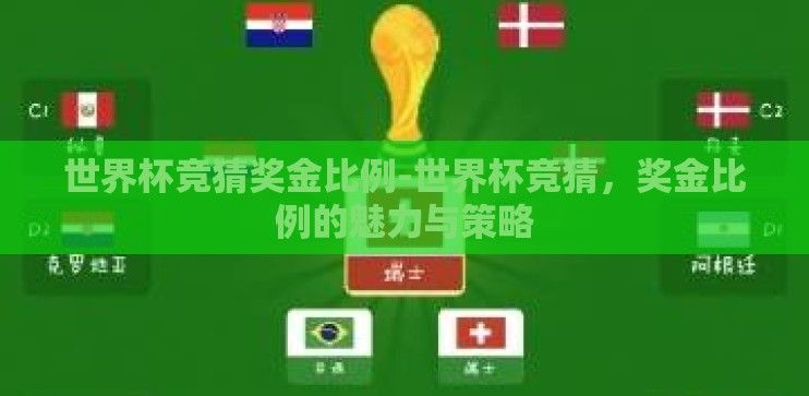 世界杯竞猜奖金比例-世界杯竞猜,奖金比例的魅力与策略 世界杯竞猜奖金比例-世界杯竞猜,奖金比例的魅力与策略