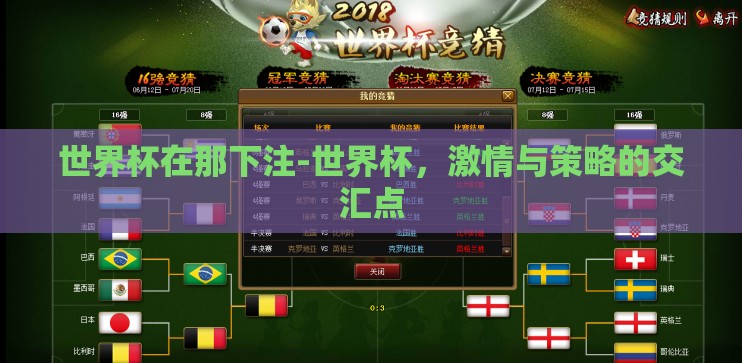 世界杯在那下注-世界杯，激情与策略的交汇点