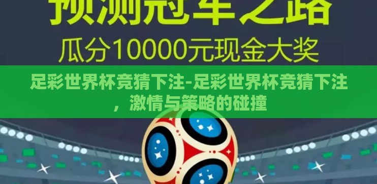 足彩世界杯竞猜下注-足彩世界杯竞猜下注，激情与策略的碰撞