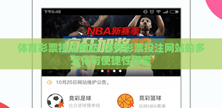 体育彩票投注网站-体育彩票投注网站的多元化与便捷性探索