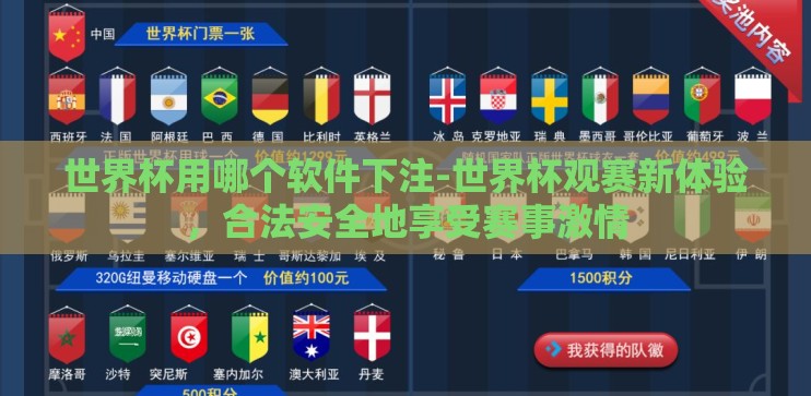 世界杯用哪个软件下注-世界杯观赛新体验，合法安全地享受赛事激情