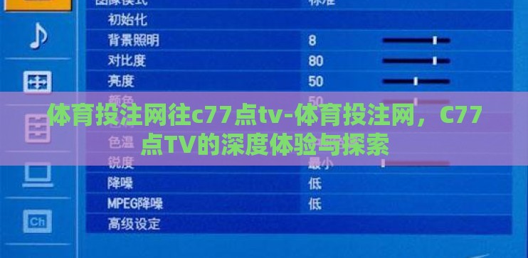 体育投注网往c77点tv-体育投注网，C77点TV的深度体验与探索