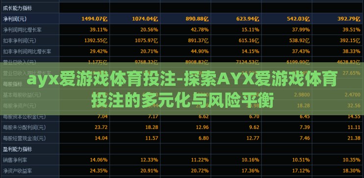 ayx爱游戏体育投注-探索AYX爱游戏体育投注的多元化与风险平衡